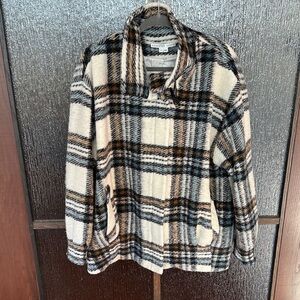 Veronica Beard Cael Wool Leather Toggle coat jacket size 12